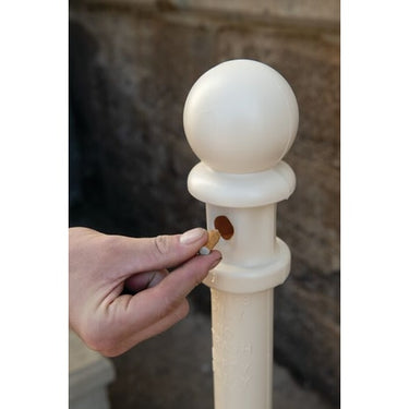 2-Gallon Steel Butt Can with Poly Tube - Beige - Model 1202BEI